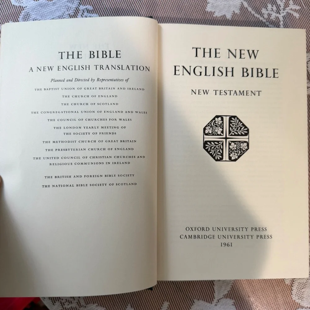 Vintage Oxford Cambridge New English Bible New Testament 1961 Blue Hardcover